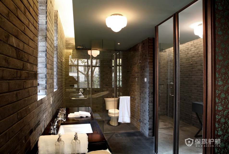 中式古典风格酒店卫生间装修效果图