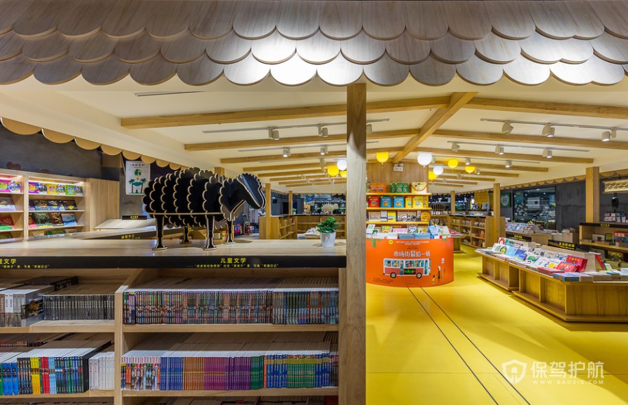 现代风书店儿童书籍摆放区装修效果图