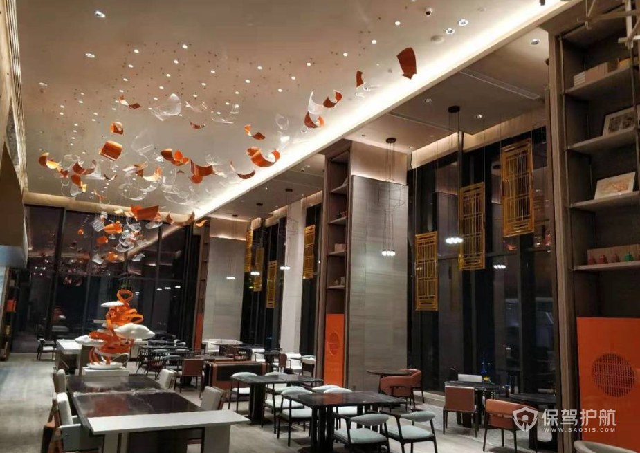 现代创意风格酒店自助餐区装修效果图