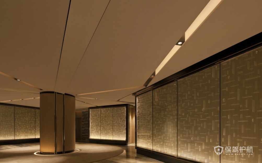 现代新古典风格酒店门厅走廊装修效果图