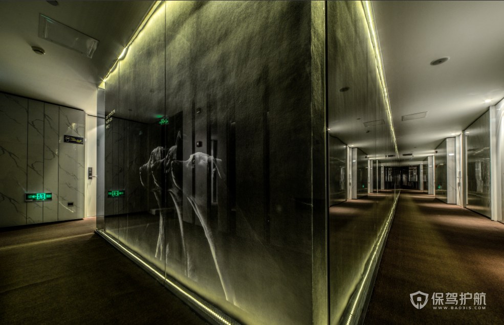 时尚创意风格酒店走廊装修效果图
