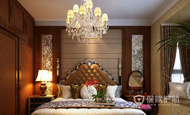 中式古典风格四居室卧室吊灯设计效果图