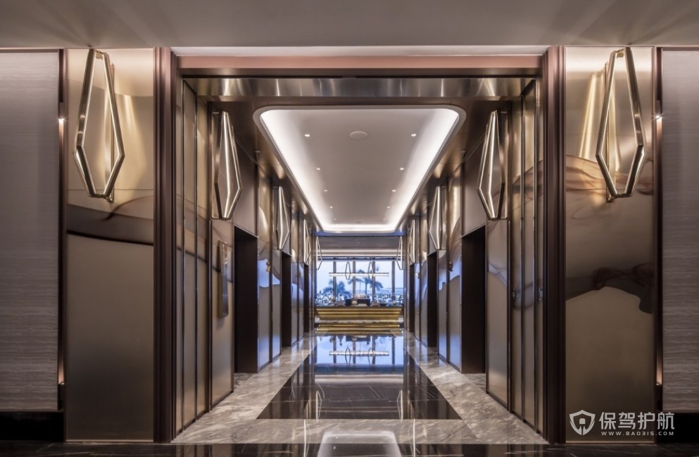 新时尚风格星级酒店电梯间装修效果图