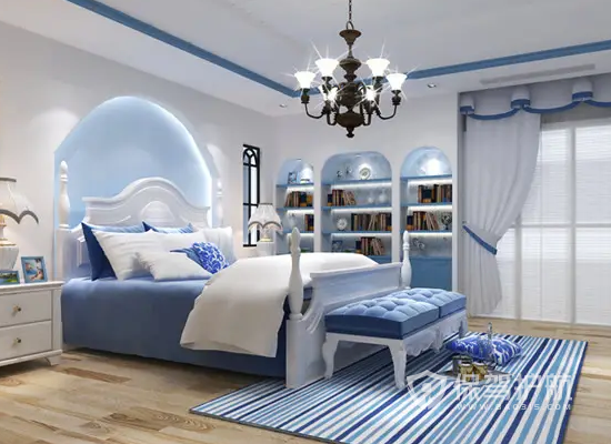 地中海风格四居室卧室装修效果图