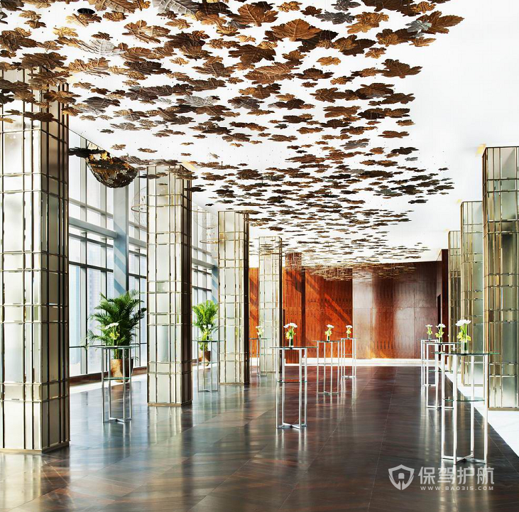 现代创意风格酒店门厅走廊装修效果图