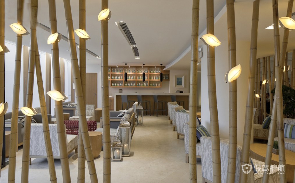 日式乡村风格酒店咖啡厅装修效果图