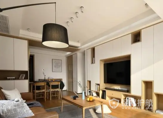 日式风格两居室客厅装修实景图