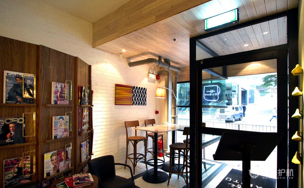 港式风格咖啡店门厅装修效果图