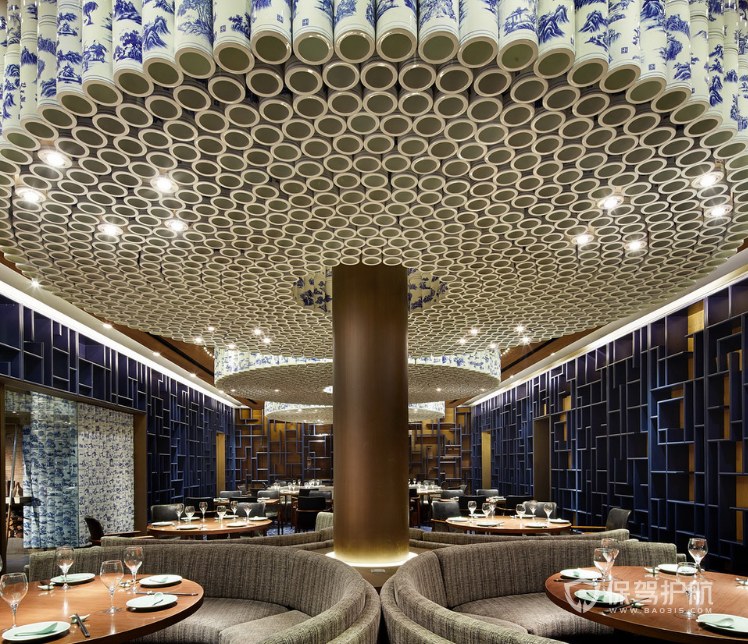 新中式风格北京烤鸭店餐厅装修效果图