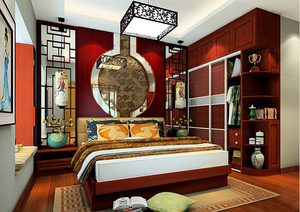 中式风格卧室装修效果图打造古香古色经典卧室