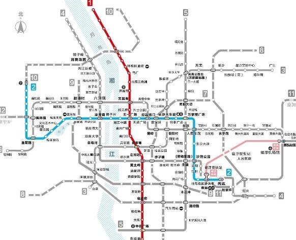 长沙地铁2号线 线路图图片