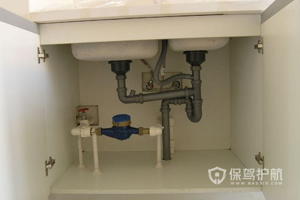 橱柜下水管安装图图片