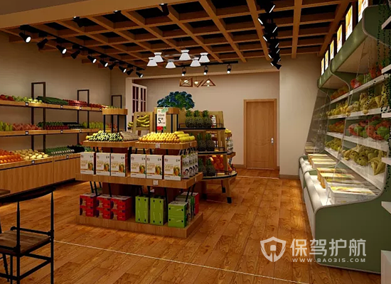 15平米现代风格水果店装修实景图