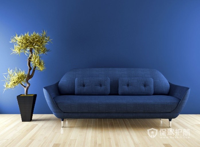 蓝色沙发配什么颜色背景墙?背景墙颜色搭配要遵循什么原则?