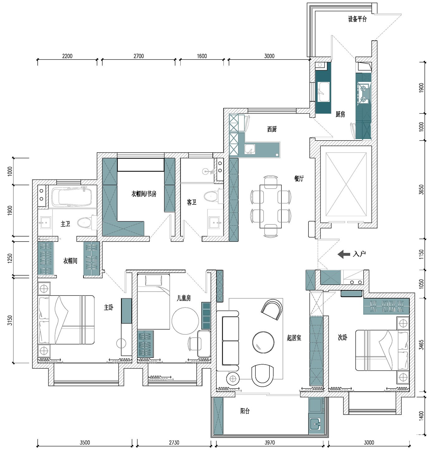 143M²混搭风格，梦想的家。