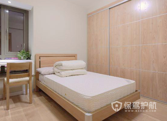 日式原木风格两居室次卧装修实景图