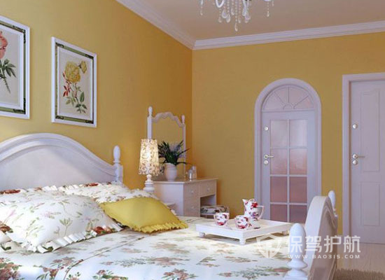 韩式田园风格一居室卧室装修实景图