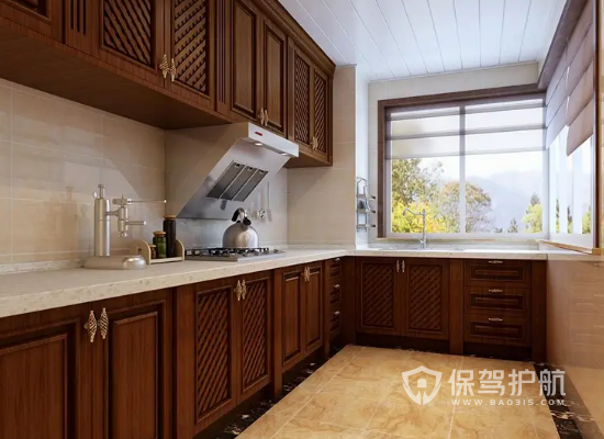 新中式风格厨房装修实景图