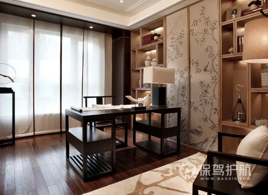 新中式风格书房装修实景图
