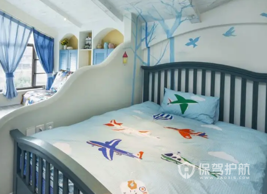 简约地中海风格儿童房装修实景图