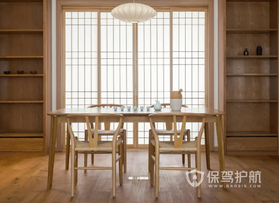 日式极简风格餐厅装修实景图