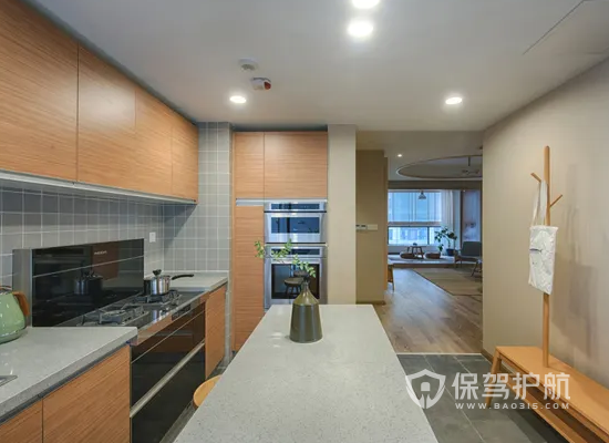 日式风格复式楼厨房装修实景图