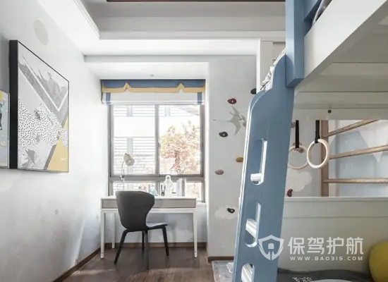 新中式风格复式楼儿童房装修实景图