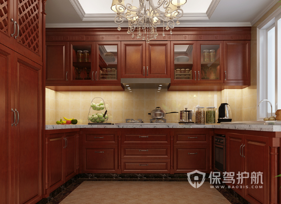 中式风格家居厨房装修效果图