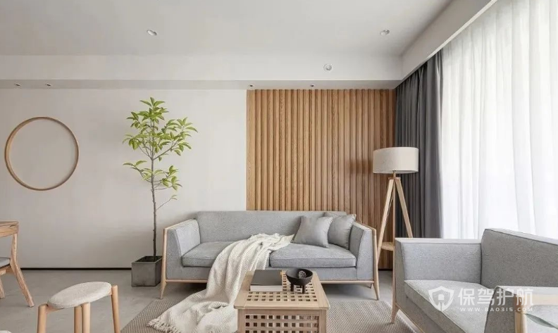日式风格沙发背景墙装修效果图